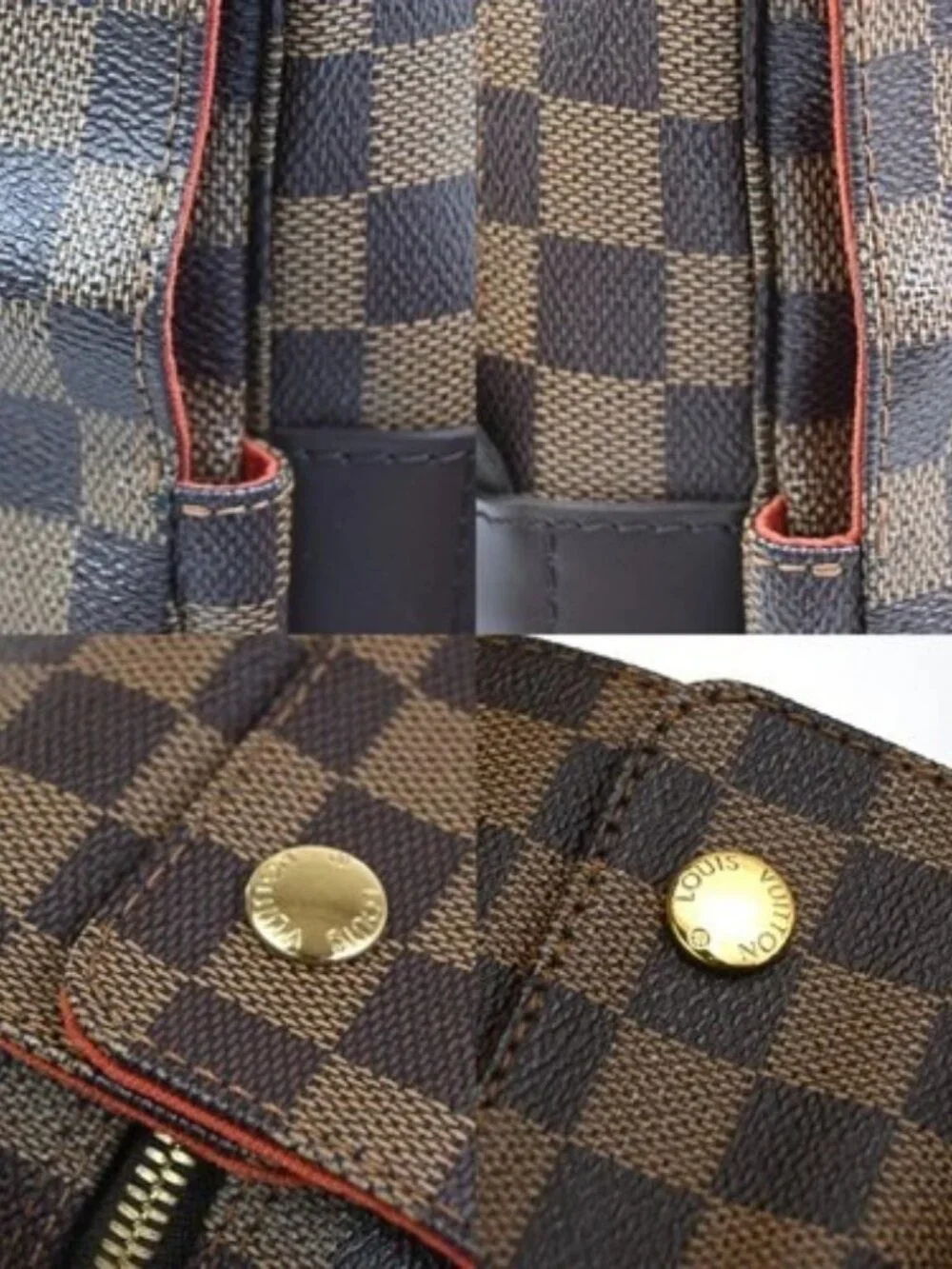 LOUIS VUITTON Naviglio Shoulder Bag Damier Ebene Leather Brown N45255 15YH939